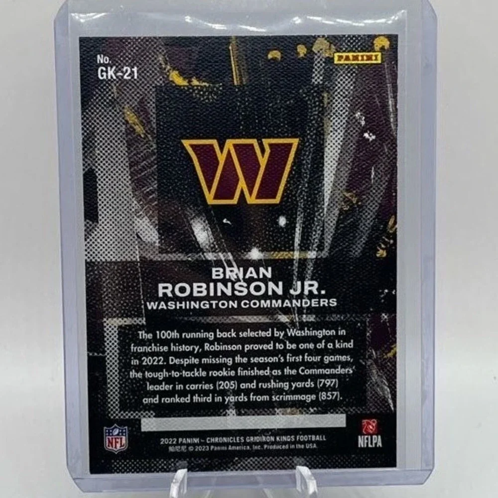 Brian Robinson Jr. 2022 Panini Chronicles Gridiron Kings GK-21 NFL Commanders